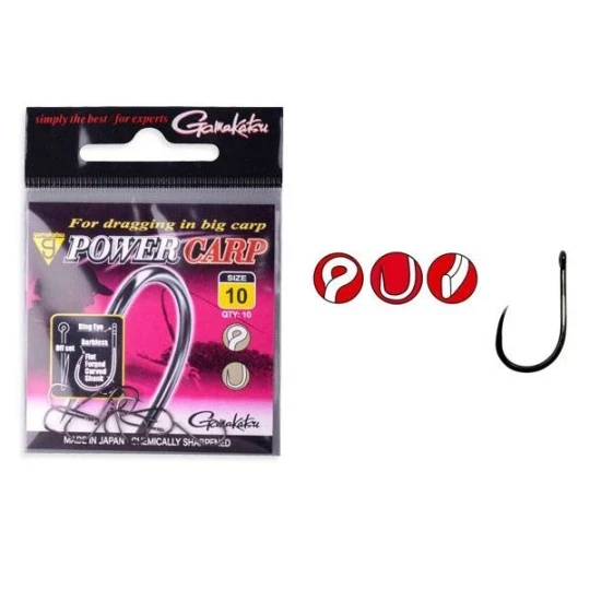 GAMAKATSU Power Carp Ring Eye / Barbless 3 GAMAKATSU Power Carp Ring Eye / Barbless
